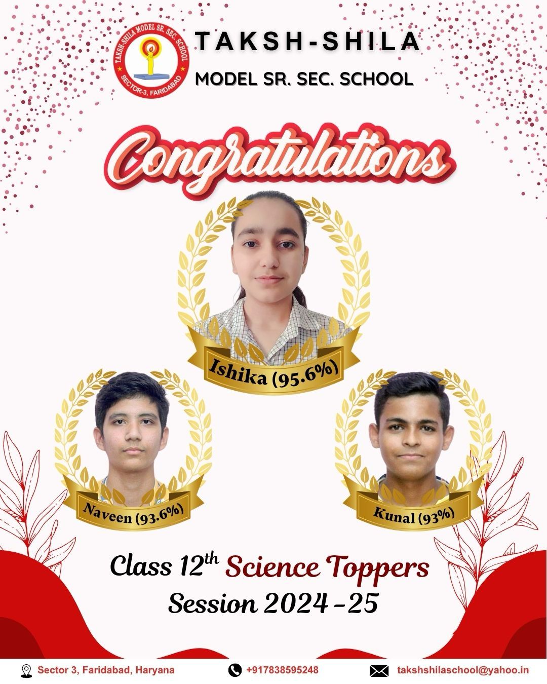 best school in faridabad top in 12th results