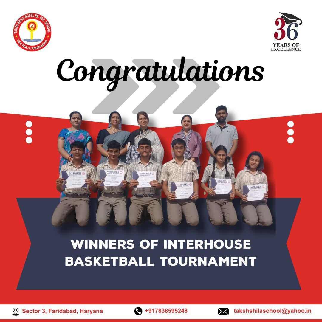 Winners Of Interhouse Basketball Tournament